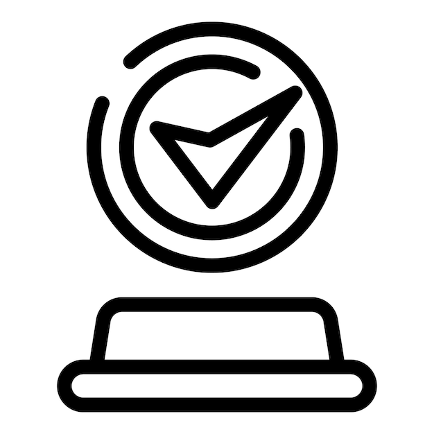 Arte de línea en blanco y negro de un icono de velocímetro que simboliza la velocidad y la medición