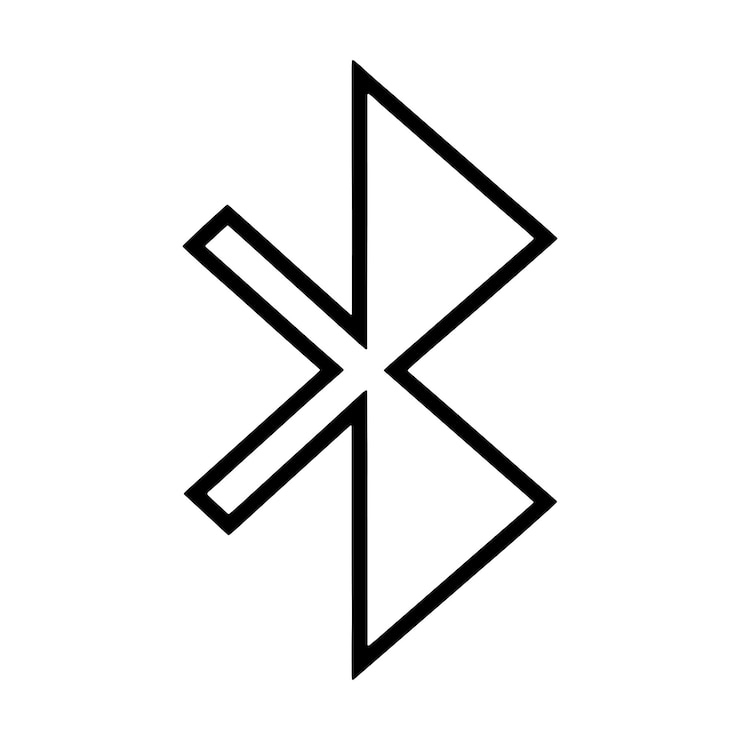 Vector arte de línea bluetooth silueta diseño de ilustración vectorial contorno