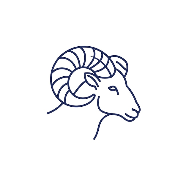 Arte de la línea de cabeza de Ram