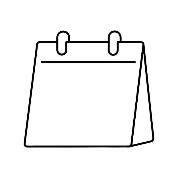 arte de línea de calendario silueta diseño de ilustración vectorial contorno