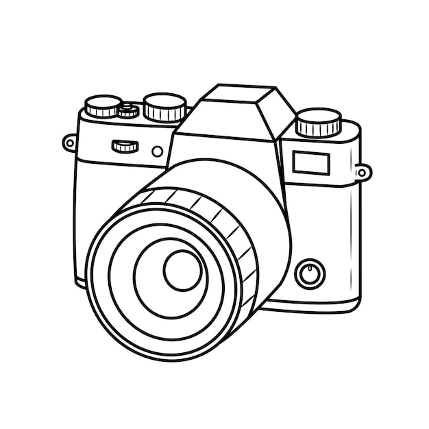 Arte de la línea de la cámara