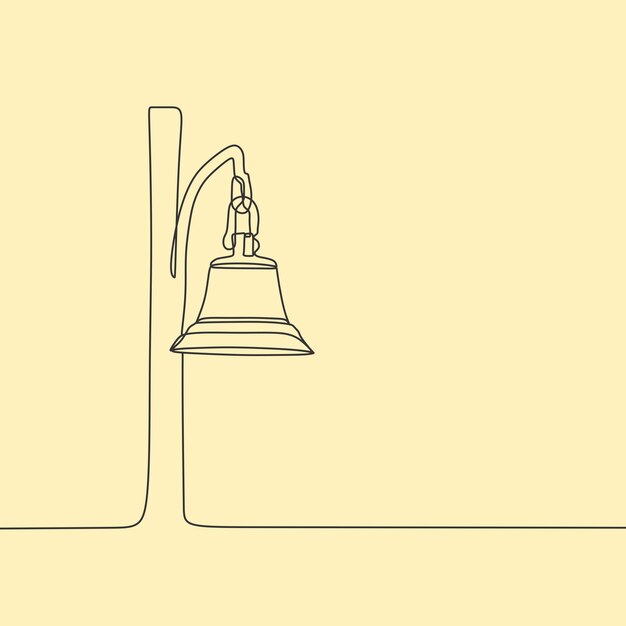 Arte de una línea de campana