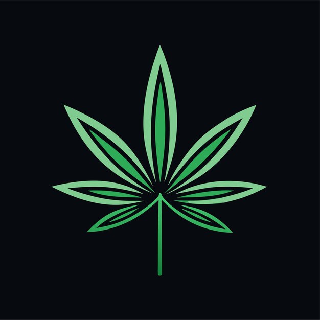 arte de línea de cáñamo diseño de logotipo arte vectorial e ilustración
