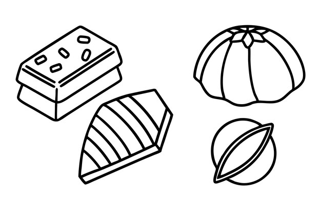 El arte de la línea de chocolate ilustraciones de diseños graciosos y atemporales
