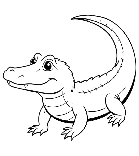 Arte de la línea de cocodrilo