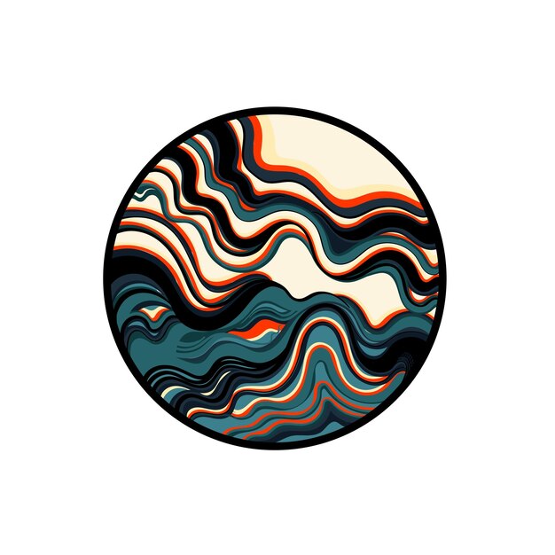 El arte de la línea de color del logotipo es bueno para el diseño del logotipo