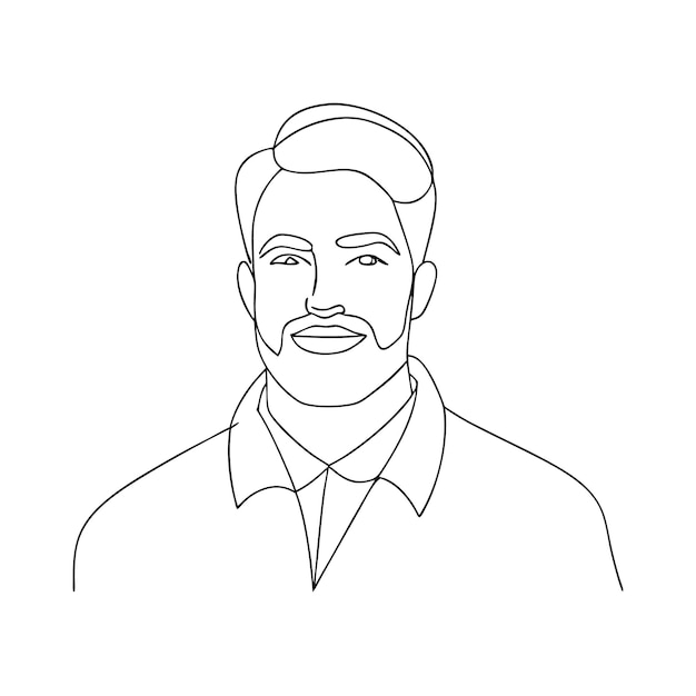 un arte de línea para colorear el libro de un hombre