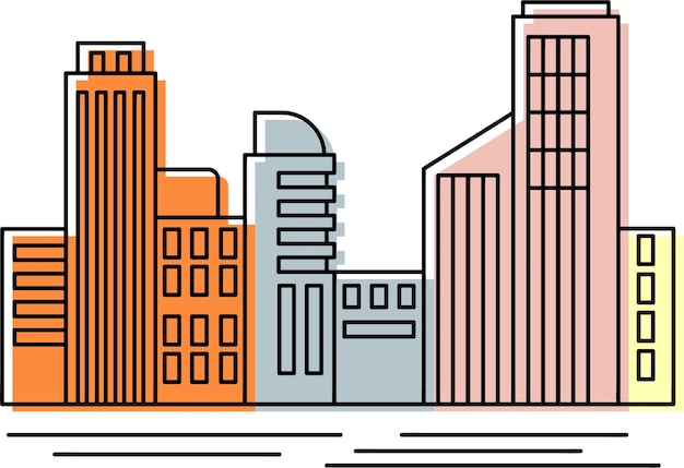 Arte de línea de construcción