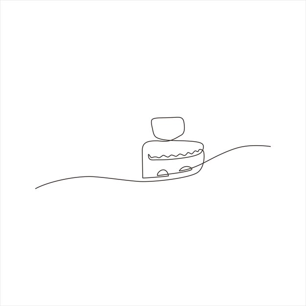 Arte de línea continua de hierros antiguos.
