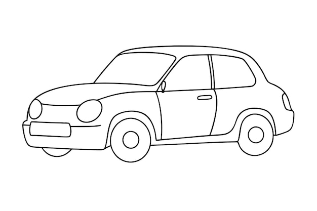 arte de línea continua simple dibujo de automóvil ilustración vectorial