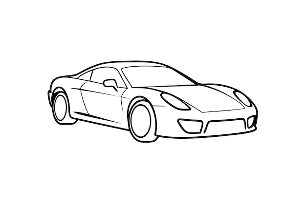 arte de línea continua simple dibujo de automóvil ilustración vectorial