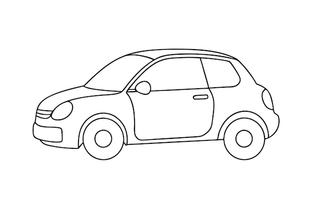 arte de línea continua simple dibujo de automóvil ilustración vectorial
