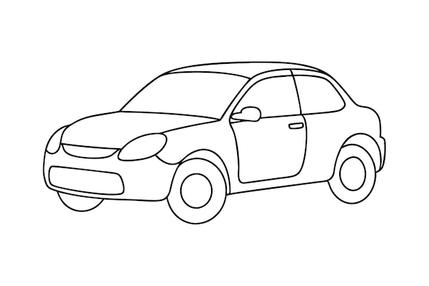 arte de línea continua simple dibujo de automóvil ilustración vectorial