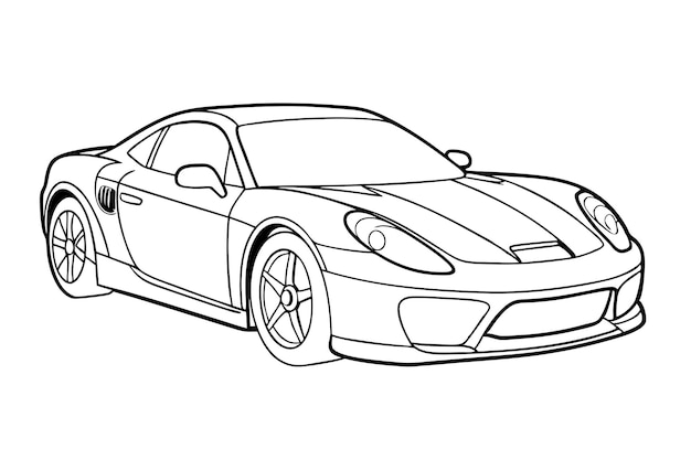 arte de línea continua simple dibujo de automóvil ilustración vectorial