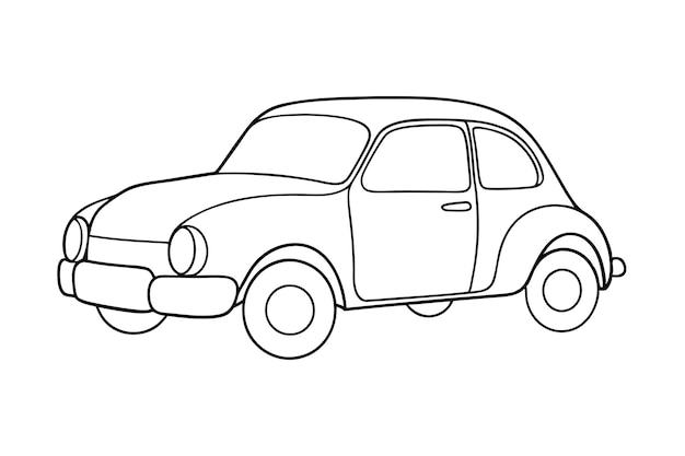 arte de línea continua simple dibujo de automóvil ilustración vectorial