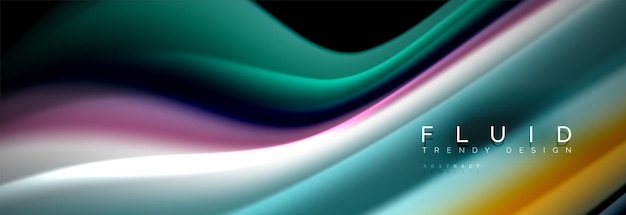 Arte de línea creativa Fondo de bandera Movimiento abstracto Patrón gráfico moderno Fondo de negocio abstracto