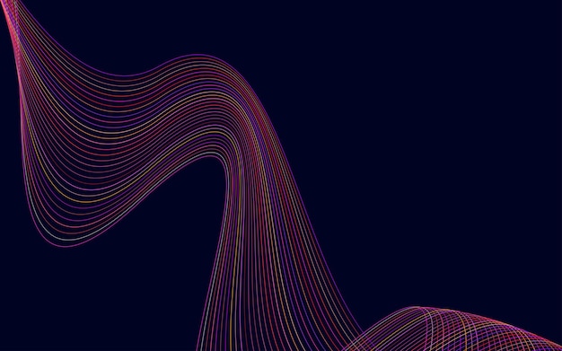 Arte de línea creativa Ilustración vectorial EPS 10 Elementos de diseño creados con la herramienta Mezclar