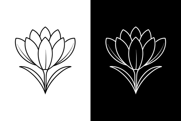 Arte de la línea de Crocus