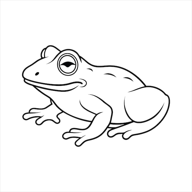 Arte de la línea de descanso de la rana