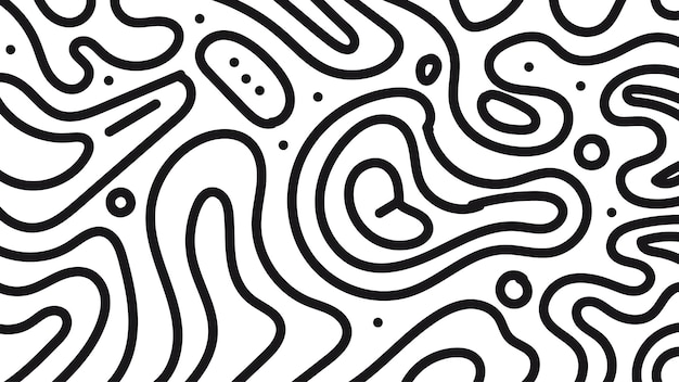 Arte de línea dibujado a mano dibujado de fondo abstracto
