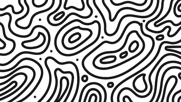 Arte de línea dibujado a mano dibujado de fondo abstracto