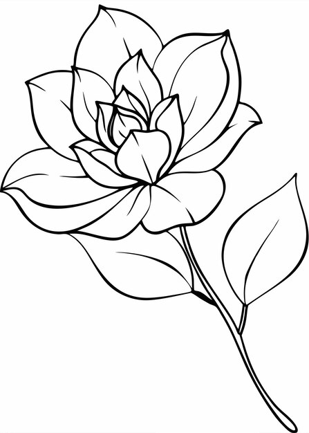 Un arte de línea del dibujo de flores Decoración de pared de arte de línea continua mínima abstracta