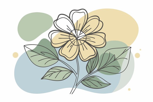 Un arte de línea del dibujo de flores Decoración de pared de arte de línea continua mínima abstracta