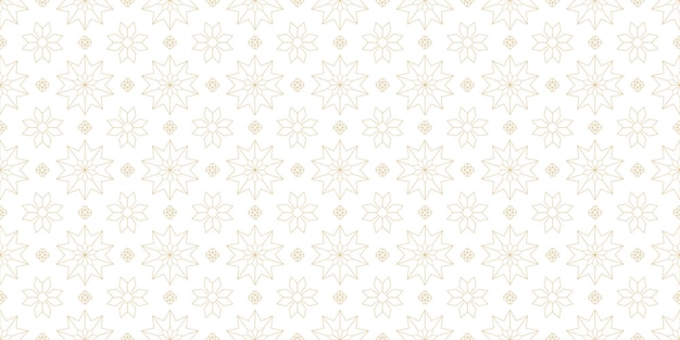Arte de línea dorada sin costuras Diseño floral Elegante patrón floral geométrico Fondo