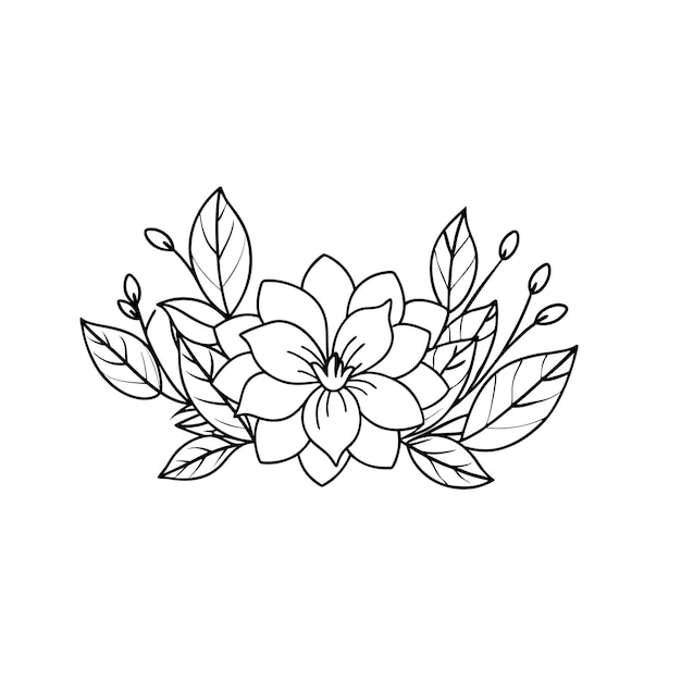 Arte de la línea floral flor 29