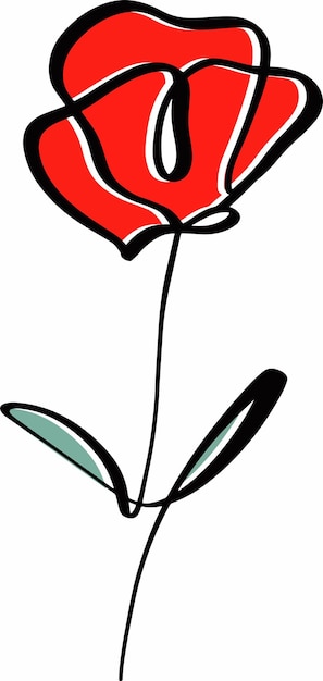 Vector arte de la línea floral