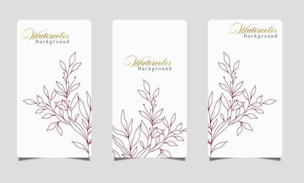 Arte de línea Flores de primavera Vector de tarjetas de invitación de boda Contorno de flores y primavera Floral