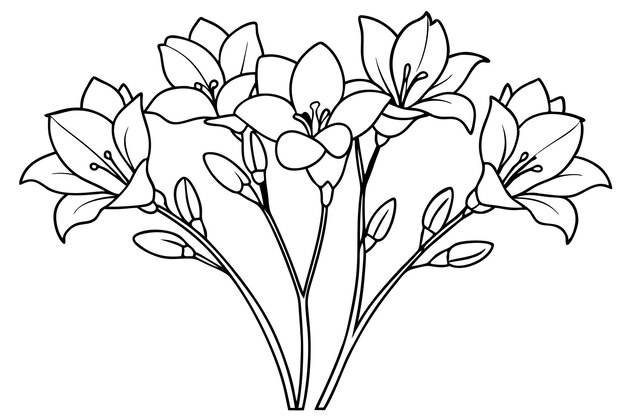 Arte de la línea de Freesia