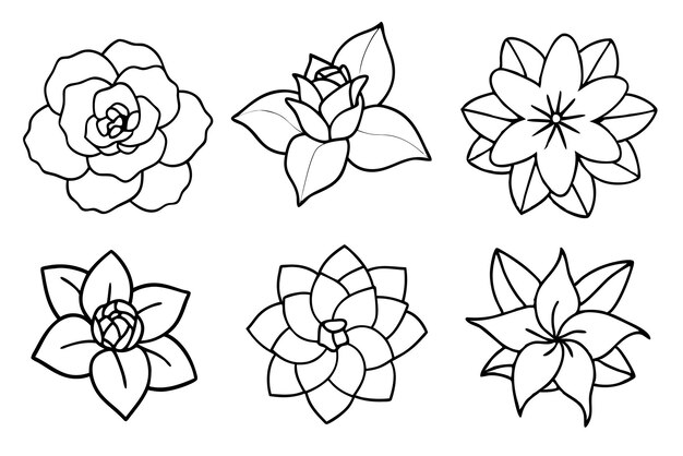 Arte de la línea de Gardenia
