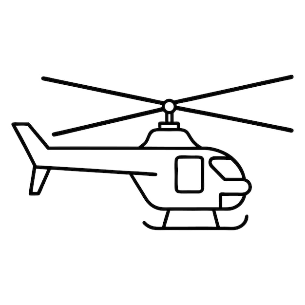 Arte de línea de helicóptero
