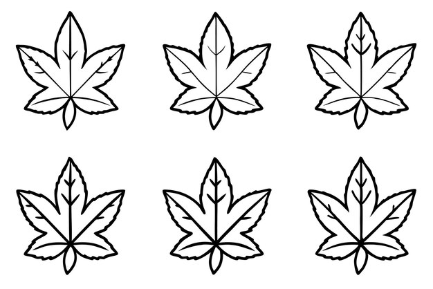 Arte de la línea de hojas de Buckeye representación detallada de la elegancia natural en las hojas