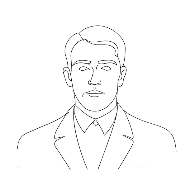 arte de línea de hombre para libro de colorear