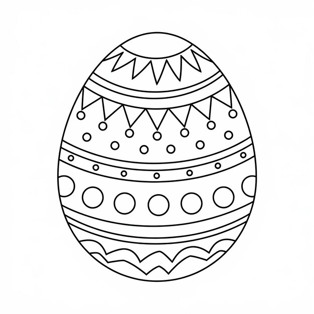 El arte de la línea de huevos de Pascua decorados