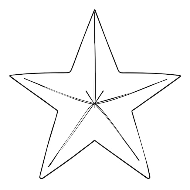 arte de línea de ilustración de vector de estrella