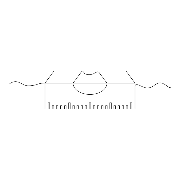 Un arte de línea, una ilustración vectorial de paso de agua, un arte de línea continua, una línea simple dibujada a mano.