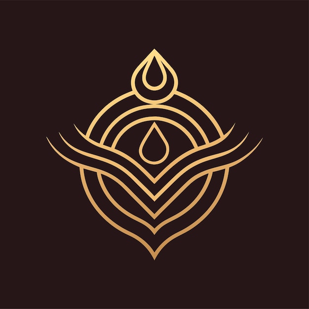 Arte de la línea de joyas Concepto de diseño del logotipo