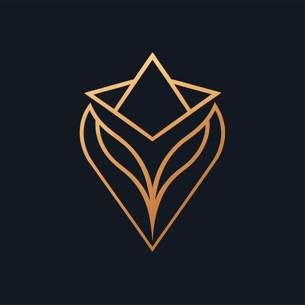 Arte de la línea de joyas Concepto de diseño del logotipo