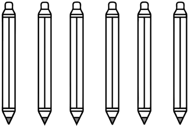 Arte de línea de lápiz detallado dibujado a mano dibujado con lápiz Ilustración 2