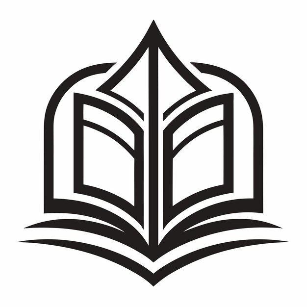 arte de línea de libros diseño de logotipo arte vectorial e ilustración