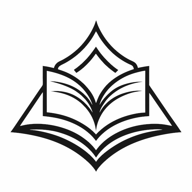 arte de línea de libros diseño de logotipo arte vectorial e ilustración