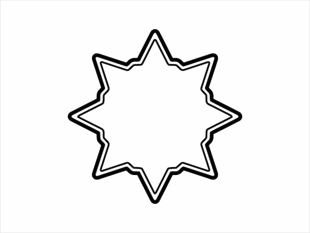 Arte de la línea de marco Ramadán islámico