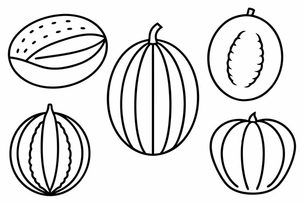 Arte de línea de melocotón tema expresivo de fruta idea artística creativa