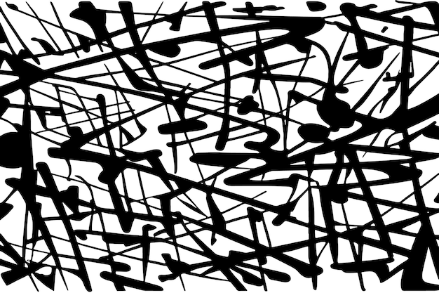 Arte de línea negra dinámica en textura vectorial blanca y nítida para fondos y superposiciones
