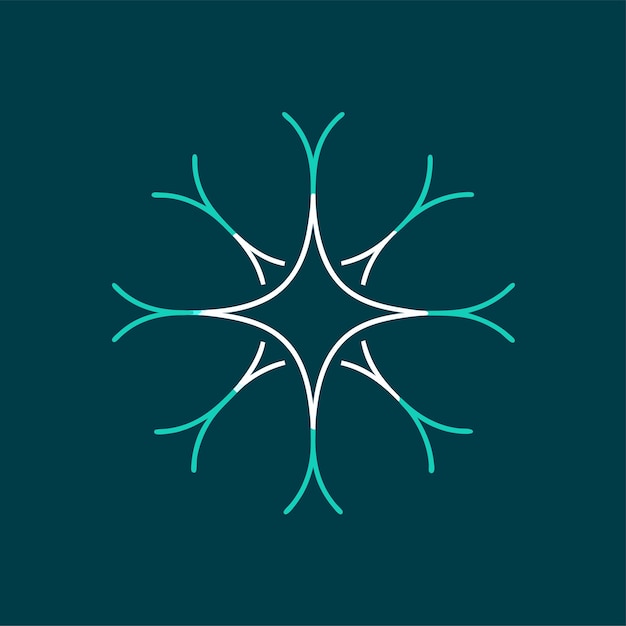 Arte de la línea neuronal Concepto de diseño del logotipo