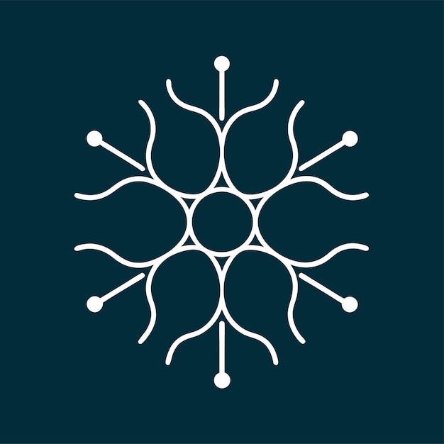 Arte de la línea neuronal Concepto de diseño del logotipo