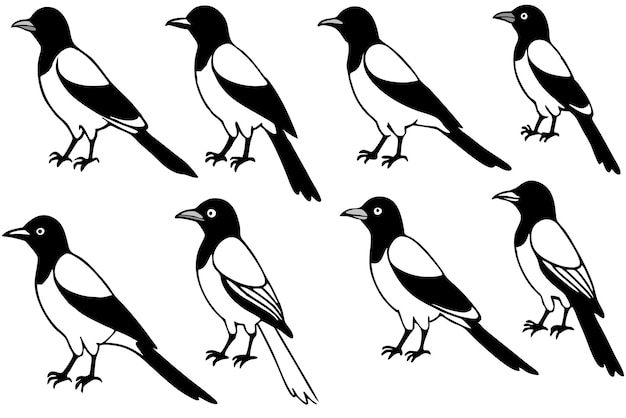 Arte de la línea de pájaros arce